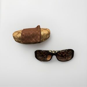 COACH Women’s Sunglasses - Tortoiseshell, Amber Gradient Lenses - Style #S2009